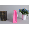 Custom Printed Personalized Pink Matte Laminated Retail Shopping Euro Tote Paper Bag with Logos